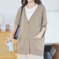 しゃりしゃり冷え冷え 涼しく隠す夏の体型カバー サマーニット カーデ