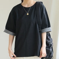 見た目も着心地もcool！ 天才！ 理想映え 配色 ゆるシルエット ルーズ Tシャツ