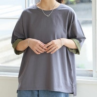 見た目も着心地もcool！ 天才！ 理想映え 配色 ゆるシルエット ルーズ Tシャツ