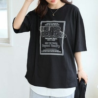 選べるロゴデザイン♪ 刺繍×ロゴ オーバーTシャツ
