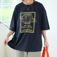 選べるロゴデザイン♪ 刺繍×ロゴ オーバーTシャツ