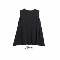  肩タック ノースリ チュニック