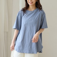 涼しくさらっと！ 綿100％ 裾ラウンド Tシャツ