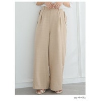 デニム風 麻調 パンツ
