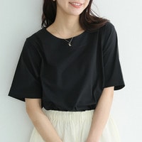 ネックが選べる 「キレイ感(冷感)」 Tシャツ 大人が着やすい シルケット トップス