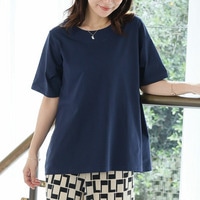 ネックが選べる 「キレイ感(冷感)」 Tシャツ 大人が着やすい シルケット トップス