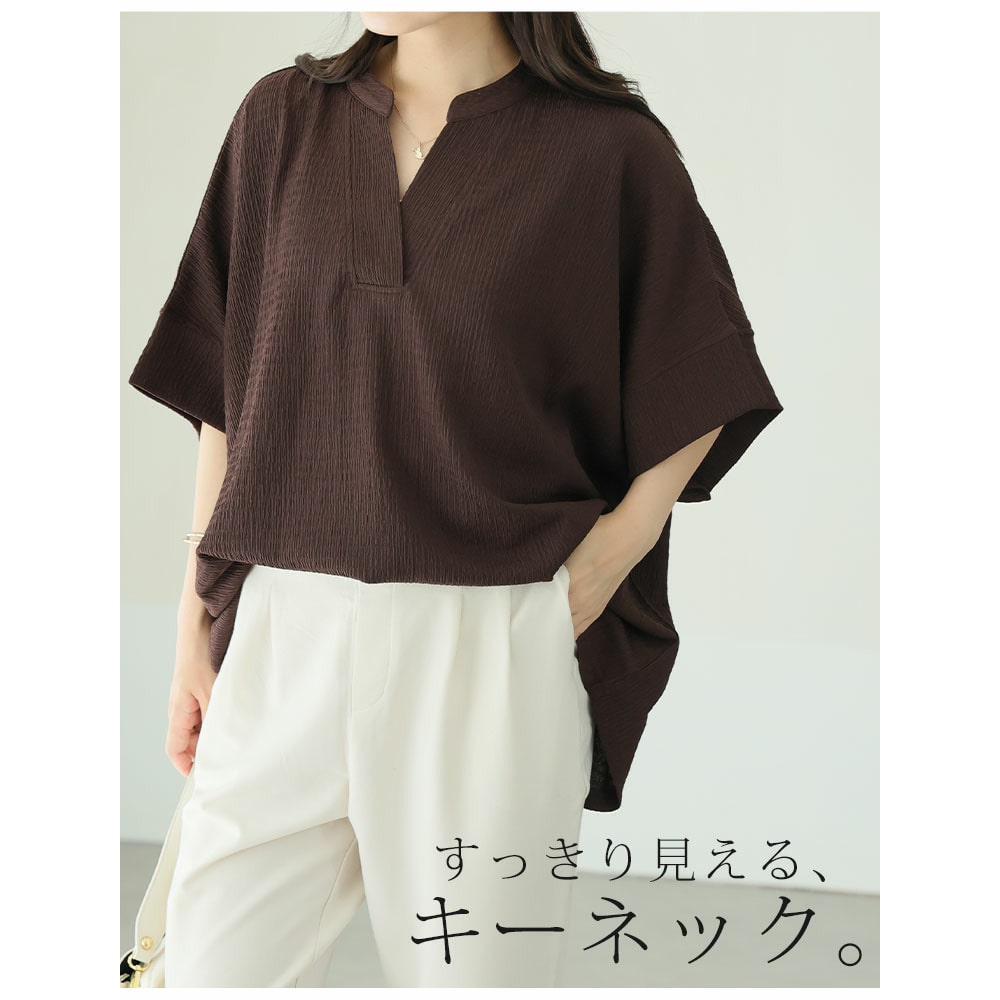体型拾わず 華奢魅せ 楊柳 ブラウス9