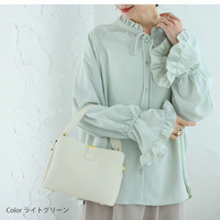 袖フリル ブラウス