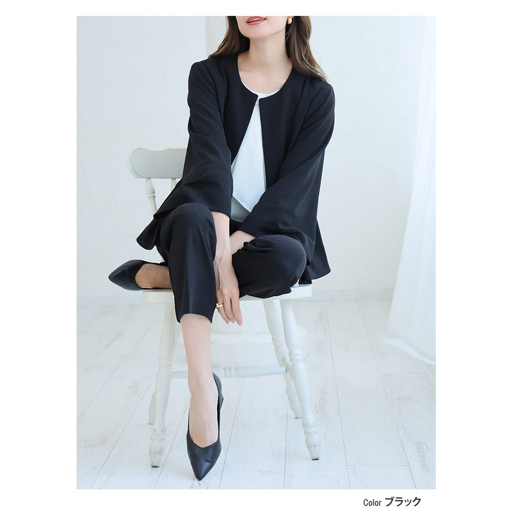 伸び楽 ストレッチ テーパードパンツ13