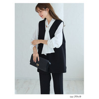 伸び楽 ストレッチ ロング ジレ