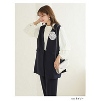 伸び楽 ストレッチ ロング ジレ