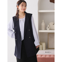 ストレッチ 美しいシルエット テーラード ジレ