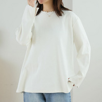 スゴっ! 裏技 首元苦しくない！ 選べるネック リブ トップス 抗菌防臭