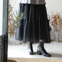 「着ぶくれない」 大人のカジュアル チュールスカート