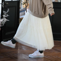 「着ぶくれない」 大人のカジュアル チュールスカート