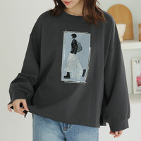 ライトダンボール スパンコール ガール ロゴ スウェット