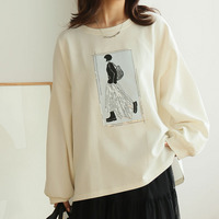 ライトダンボール スパンコール ガール ロゴ スウェット