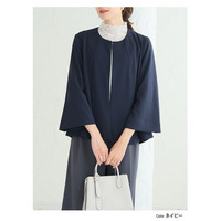 伸び楽 ストレッチ ケープ風 ジャケット