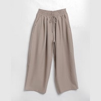 ラクして高見え！ 着痩せ とろみ フロントタックで楽ちん イージーワイドパンツ