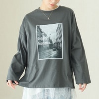 綿100％ フォトプリント Tシャツ _ カットソー 綿100％ コットン 大きいサイズ