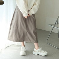 【超伸びシリーズ】 ぐんぐん伸びる Aラインスカート _ ボトムス フレアスカート