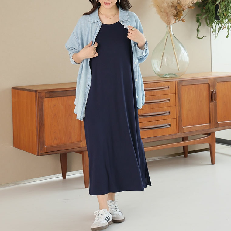 エブリデイRib スッキリ 着痩せ ワンピース1