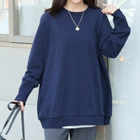 裏起毛 苦手さん集合！ 二の腕激やせ！？ 袖細 リブ スウェット プルオーバー
