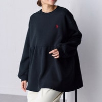 【U.S. POLO ASSN.】ぺプラム トップス スウェット アンチピリング付き