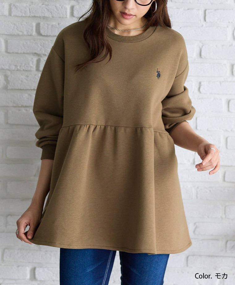 【U.S. POLO ASSN.】ぺプラム トップス スウェット アンチピリング付き15
