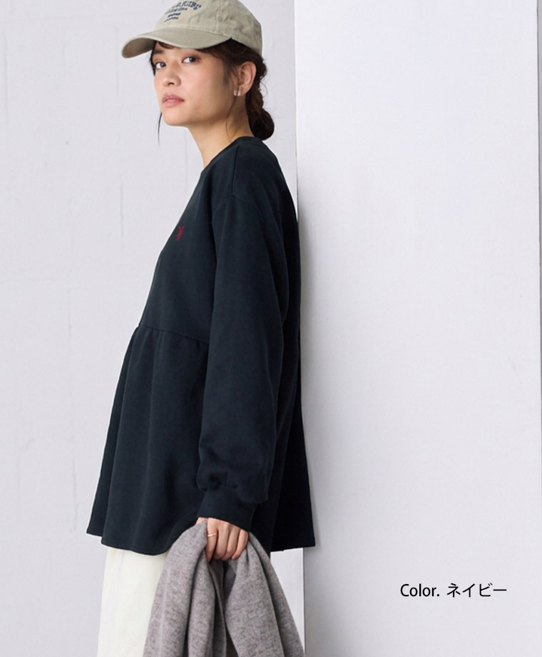 【U.S. POLO ASSN.】ぺプラム トップス スウェット アンチピリング付き18