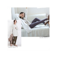 裏起毛 細魅せ リブレギンス / 大きいサイズ ハッピーマリリン