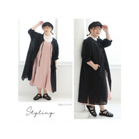 【ラファモプロデュース】【おさむ ちゃん】前リボン 綿ボイル ワンピース / 大きいサイズ ハッピーマリリン