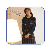 パイピング フリルブラウス/ 大きいサイズ マリリンスイート 【MarilynSweet】