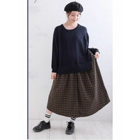 異素材ドッキングワンピース / 大きいサイズ ハッピーマリリン