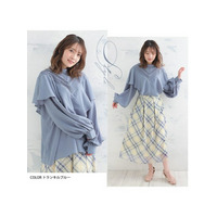 フリルケープデコルテブラウス / 大きいサイズ ハッピーマリリン