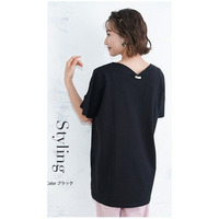 綿１００スッキリ前後ＶネックＴシャツ / 大きいサイズ ハッピーマリリン