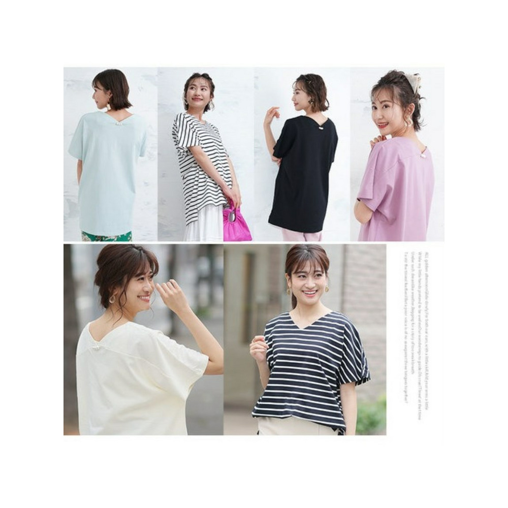 綿１００スッキリ前後ＶネックＴシャツ / 大きいサイズ ハッピーマリリン15