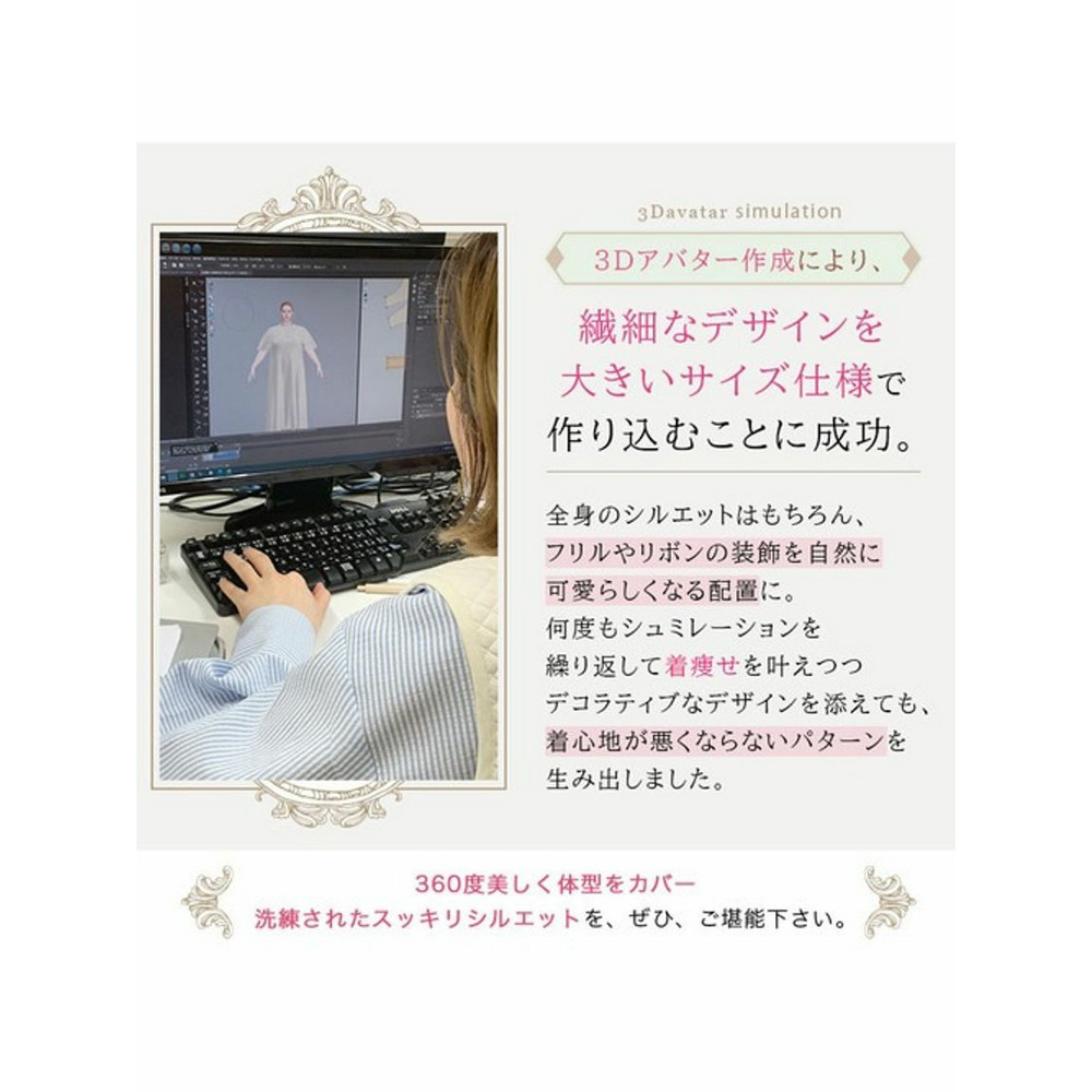 カシュクールフリルアシメワンピース / 大きいサイズ ハッピーマリリン6