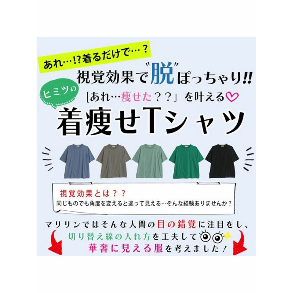 視覚効果ベーシックゆるサイズＴシャツ / 大きいサイズ ハッピーマリリン4