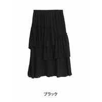 シフォン楊柳ランダムティアードスカート / 大きいサイズ ハッピーマリリン