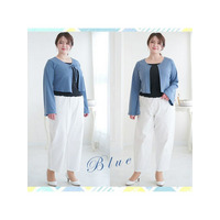 【ラファモ】リブニットソーカーディガン / 大きいサイズ ハッピーマリリン