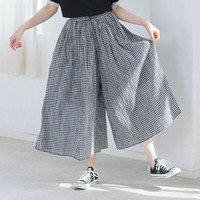 【風通るプレミアム】2丈展開 綿 楊柳 ギャザー フレア スカンツ