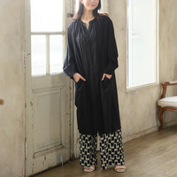 新色追加!!【風通るプレミアム】 七分袖/長袖が選べる 綿 楊柳 シャツチュニック