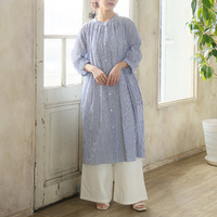 風通る選べる綿楊柳シャツチュニック / 大きいサイズ ハッピーマリリン