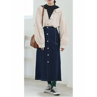 裏起毛２型から選べるナロースカート / 大きいサイズ ハッピーマリリン