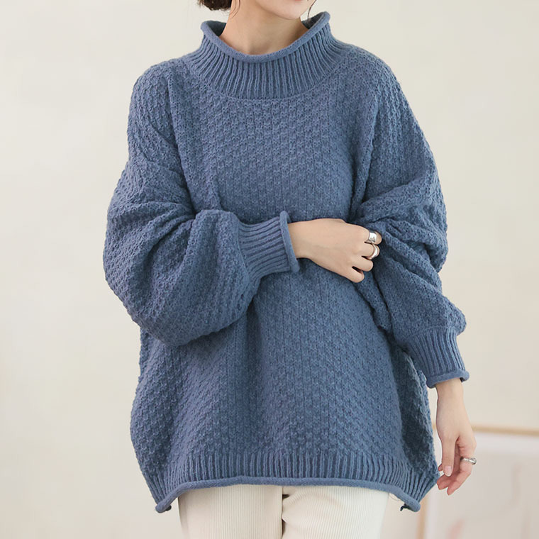 新色追加!! 苦しくない バスケット編み チャンキーニット1