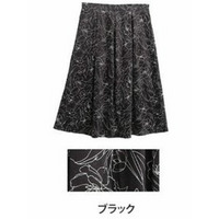 線画プリント花柄スカート / 大きいサイズ ハッピーマリリン