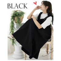 ほの甘肩リボン使いふくれジャガードワンピ / 大きいサイズ ハッピーマリリン