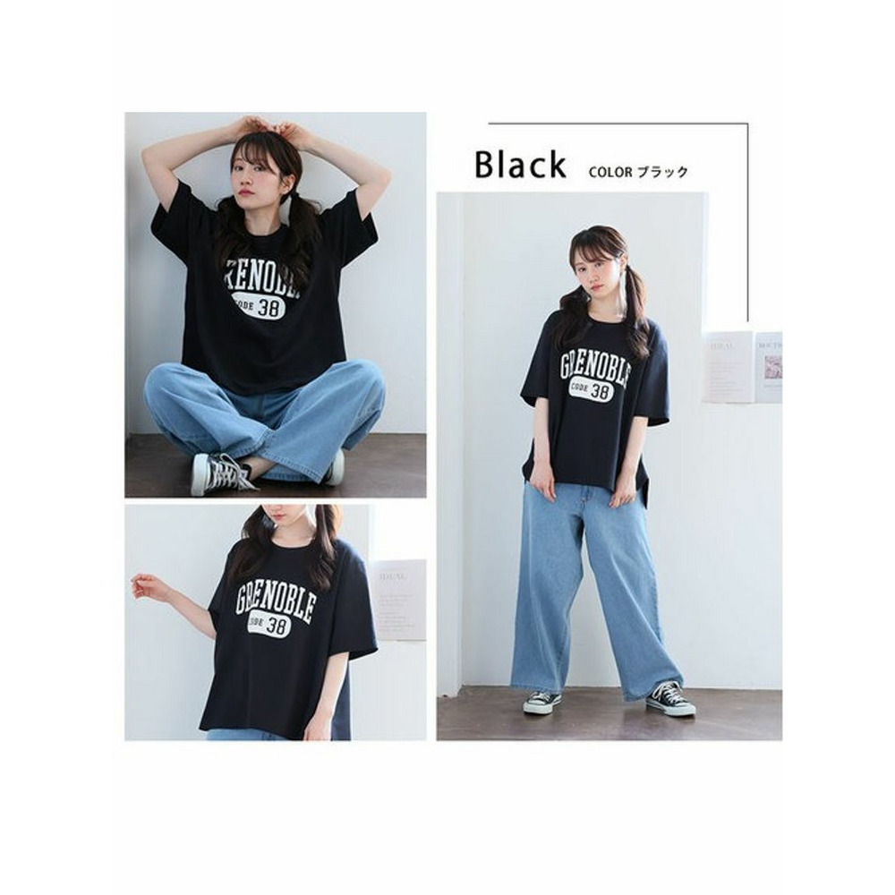 ハッピーさらりんカレッジプリントＴシャツ / 大きいサイズ ハッピーマリリン16