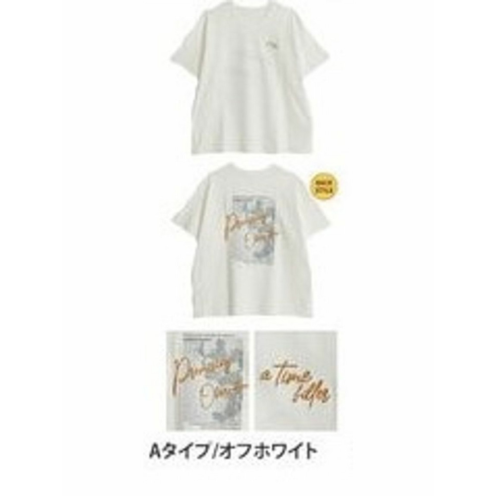 選べる！バックプリントＴシャツ / 大きいサイズ ハッピーマリリン Aタイプ/オフホワイト 1